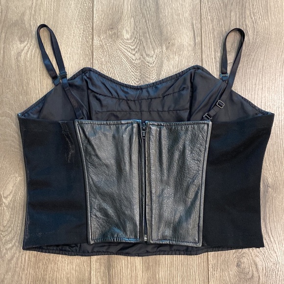 Wilsons Leather Maxima cropped corset black top size large - Picture 7 of 16